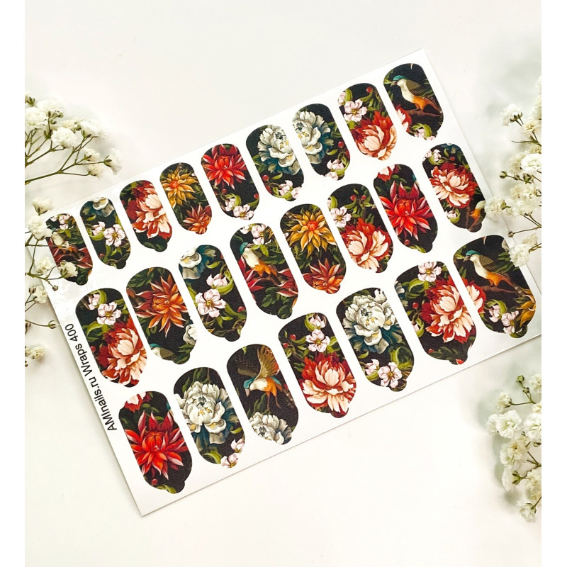 Nagelfolie 400 Nail Wraps für Maniküre AMINAILS-NAIL WRAPS SELBSTKLEBEND-Double Beauty Shop