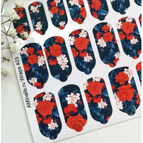 Nagelfolie 403 Nail Wraps für Maniküre AMINAILS