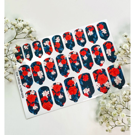 Nagelfolie 403 Nail Wraps für Maniküre AMINAILS