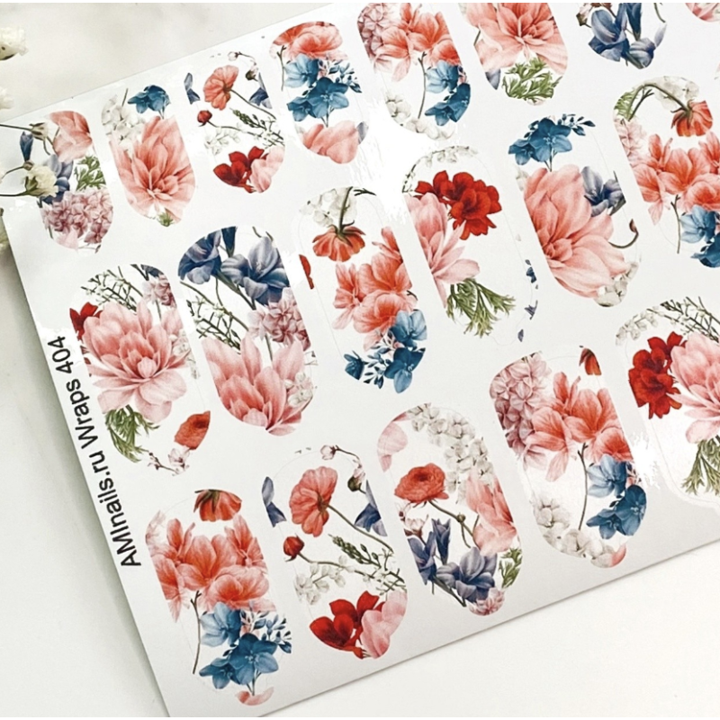 Nagelfolie 404 Nail Wraps für Maniküre AMINAILS-NAIL WRAPS SELBSTKLEBEND-Double Beauty Shop