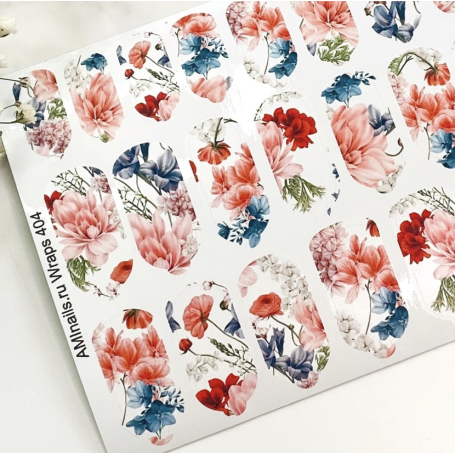 Nagelfolie 404 Nail Wraps für Maniküre AMINAILS