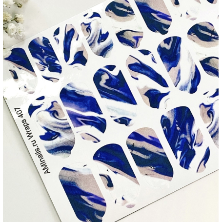 Nagelfolie 407 Nail Wraps für Maniküre AMINAILS