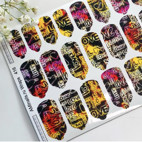 Nagelfolie 416 Nail Wraps für Maniküre AMINAILS
