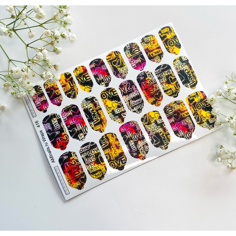 Nagelfolie 416 Nail Wraps für Maniküre AMINAILS-NAIL WRAPS SELBSTKLEBEND-Double Beauty Shop