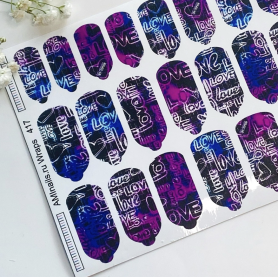 Nagelfolie 417 Nail Wraps für Maniküre AMINAILS