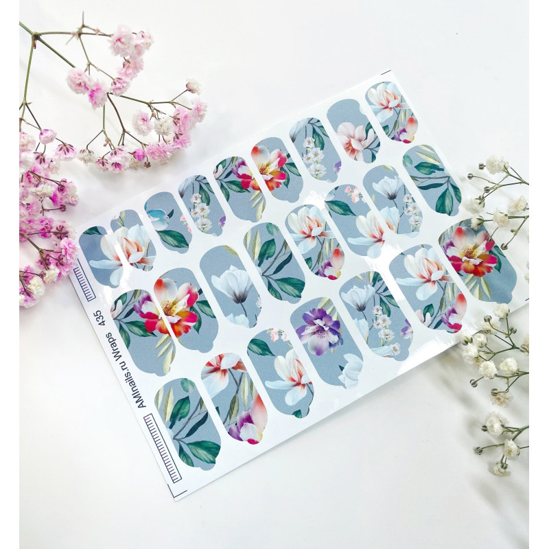 Nagelfolie 435 Nail Wraps für Maniküre AMINAILS-NAIL WRAPS SELBSTKLEBEND-Double Beauty Shop