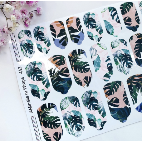 Nagelfolie 442 Nail Wraps für Maniküre AMINAILS