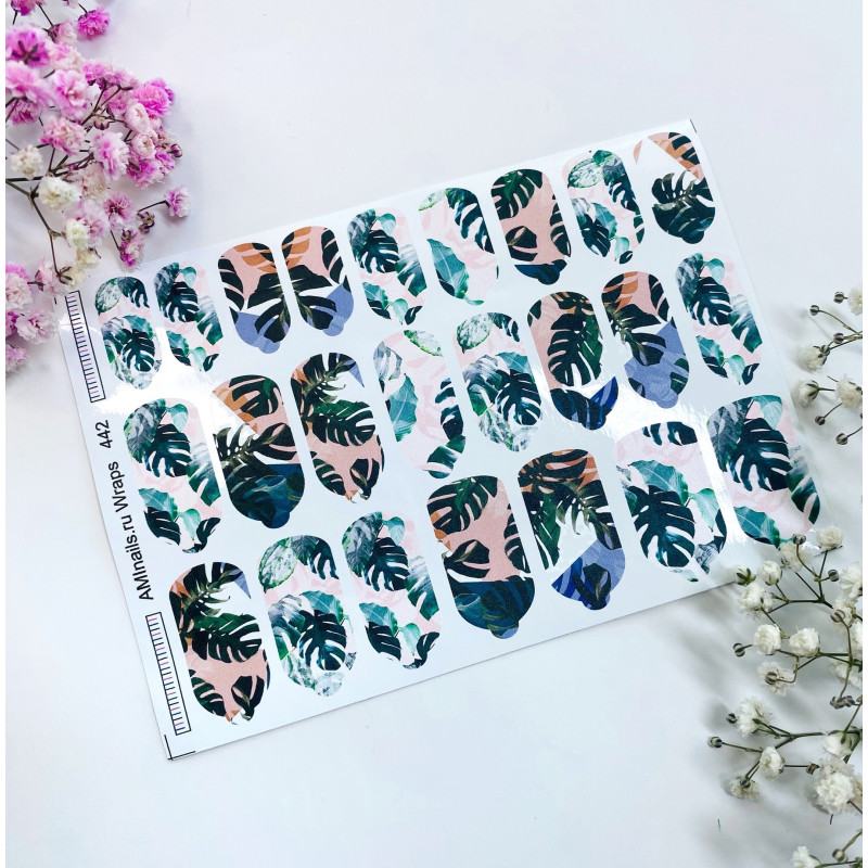 Nagelfolie 442 Nail Wraps für Maniküre AMINAILS-NAIL WRAPS SELBSTKLEBEND-Double Beauty Shop