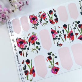 Nagelfolie 443 Nail Wraps für Maniküre AMINAILS