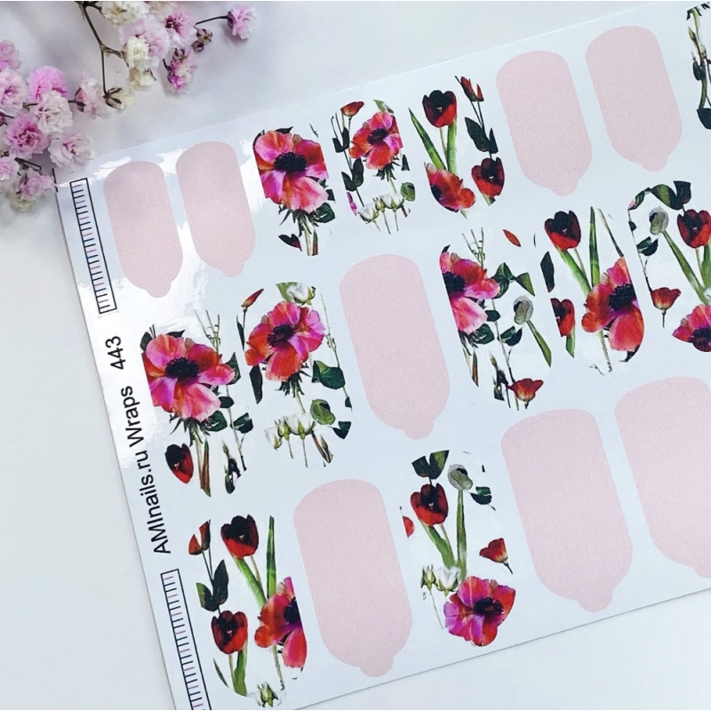 Nagelfolie 443 Nail Wraps für Maniküre AMINAILS-NAIL WRAPS SELBSTKLEBEND-Double Beauty Shop