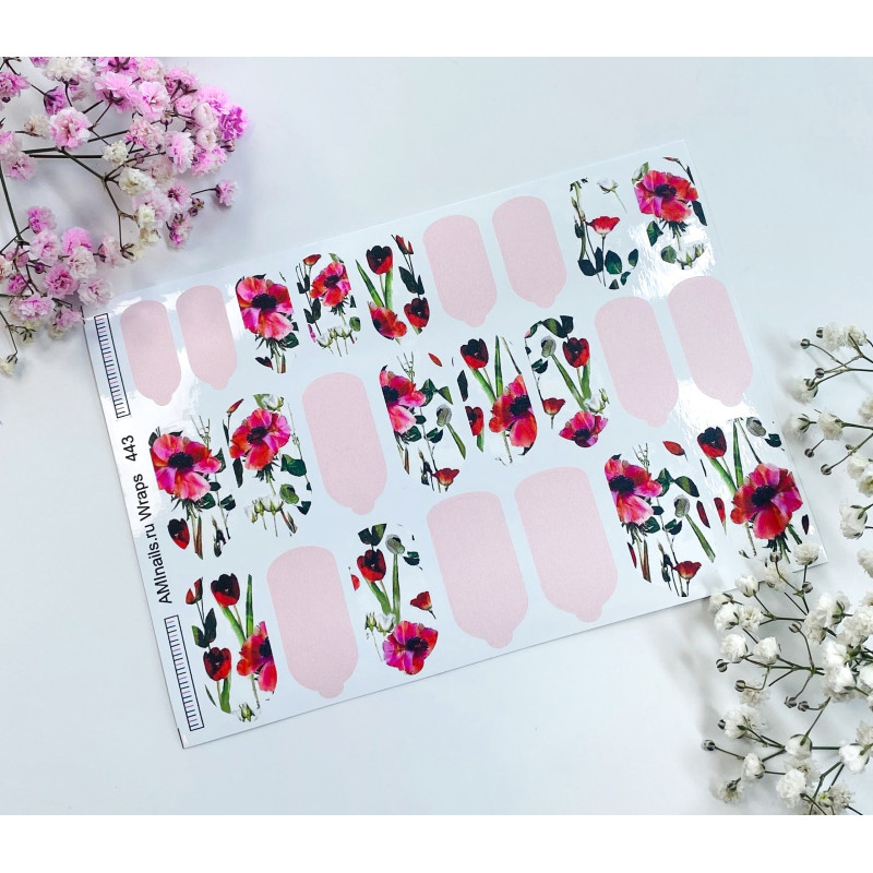 Nagelfolie 443 Nail Wraps für Maniküre AMINAILS-NAIL WRAPS SELBSTKLEBEND-Double Beauty Shop