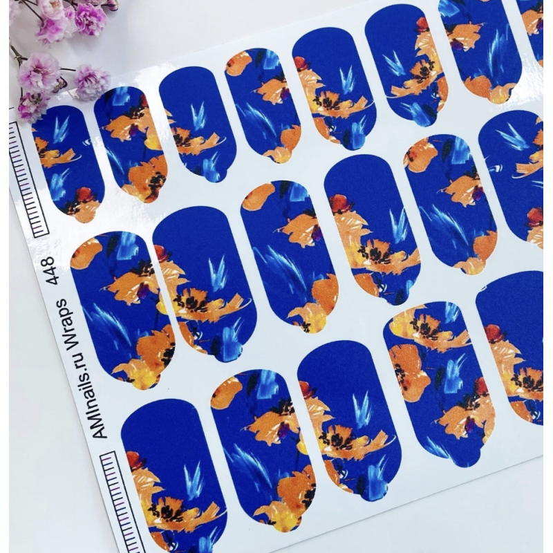 Nagelfolie 448 Nail Wraps für Maniküre AMINAILS-NAIL WRAPS SELBSTKLEBEND-Double Beauty Shop