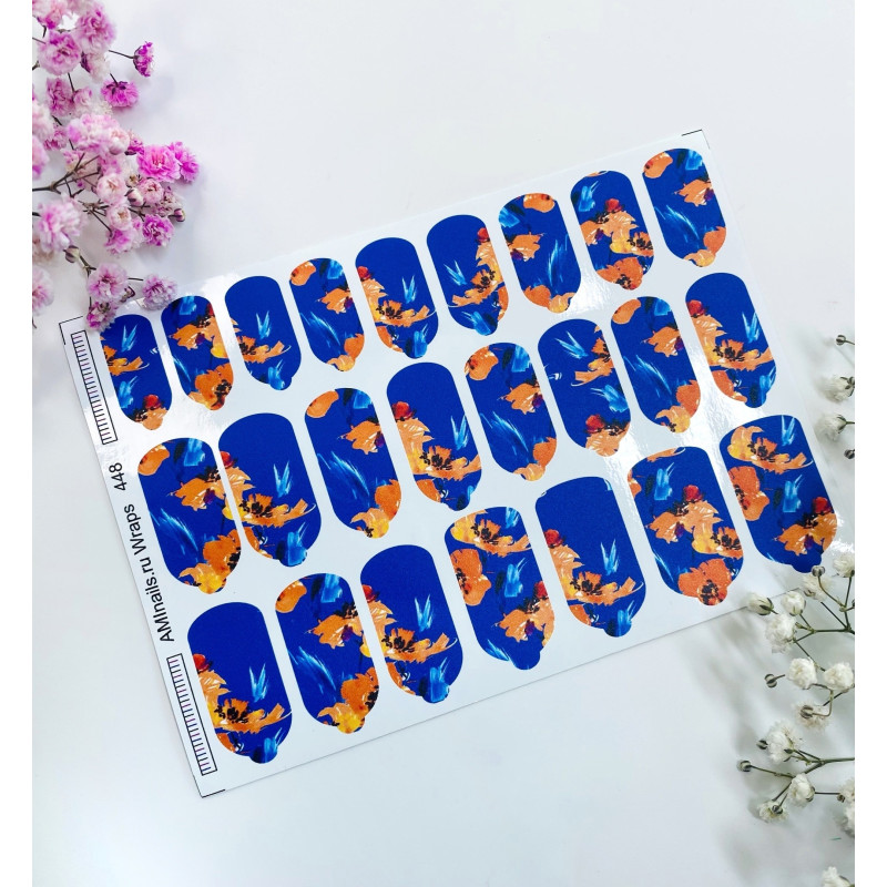 Nagelfolie 448 Nail Wraps für Maniküre AMINAILS-NAIL WRAPS SELBSTKLEBEND-Double Beauty Shop