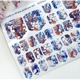 Nagelfolie 451 Nail Wraps für Pediküre AMINAILS