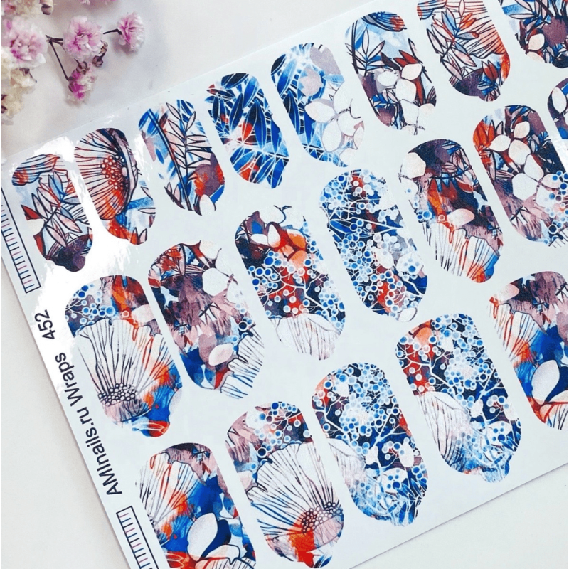 Nagelfolie 452 Nail Wraps für Maniküre AMINAILS-NAIL WRAPS SELBSTKLEBEND-Double Beauty Shop