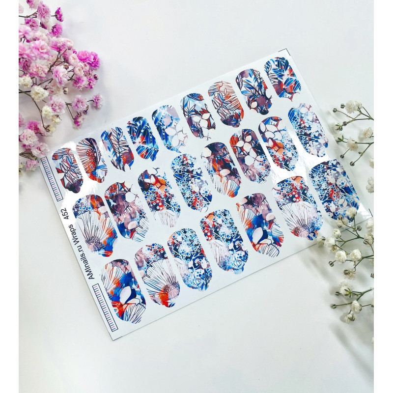 Nagelfolie 452 Nail Wraps für Maniküre AMINAILS-NAIL WRAPS SELBSTKLEBEND-Double Beauty Shop