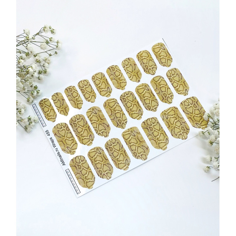 Nagelfolie 455 Nail Wraps für Maniküre AMINAILS-NAIL WRAPS SELBSTKLEBEND-Double Beauty Shop