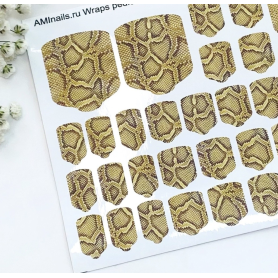Nagelfolie 456 Nail Wraps für Pediküre AMINAILS