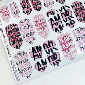 Nagelfolie 458 Nail Wraps für Maniküre AMINAILS