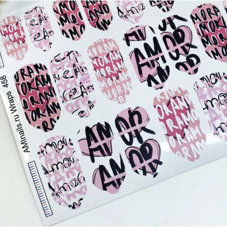 Nagelfolie 458 Nail Wraps für Maniküre AMINAILS