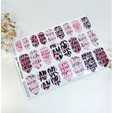 Nagelfolie 458 Nail Wraps für Maniküre AMINAILS