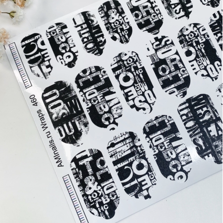 Nagelfolie 460 Nail Wraps für Maniküre AMINAILS