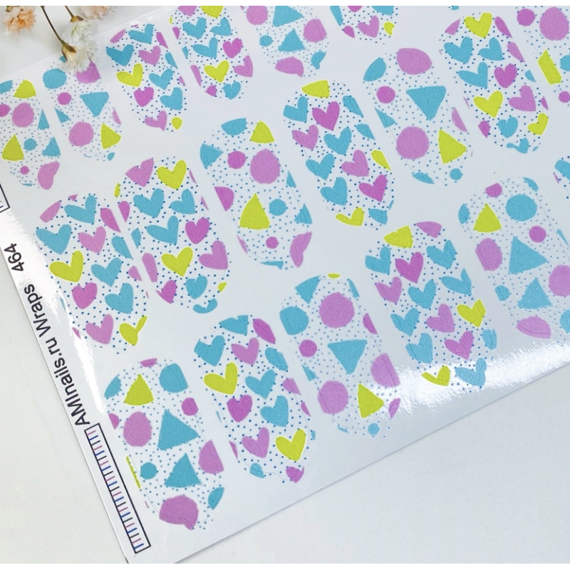 Nagelfolie 464 Nail Wraps für Maniküre AMINAILS-NAIL WRAPS SELBSTKLEBEND-Double Beauty Shop