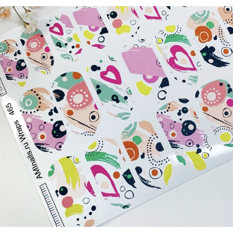 Nagelfolie 465 Nail Wraps für Maniküre AMINAILS-NAIL WRAPS SELBSTKLEBEND-Double Beauty Shop