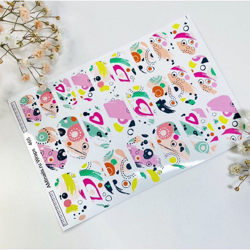 Nagelfolie 465 Nail Wraps für Maniküre AMINAILS-NAIL WRAPS SELBSTKLEBEND-Double Beauty Shop