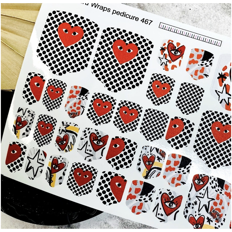 Nagelfolie 467 Nail Wraps für Pediküre AMINAILS