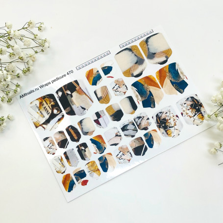 Nagelfolie 470 Nail Wraps für Pediküre AMINAILS