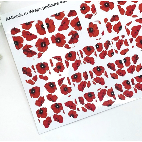 Nagelfolie 483 Nail Wraps für Pediküre AMINAILS