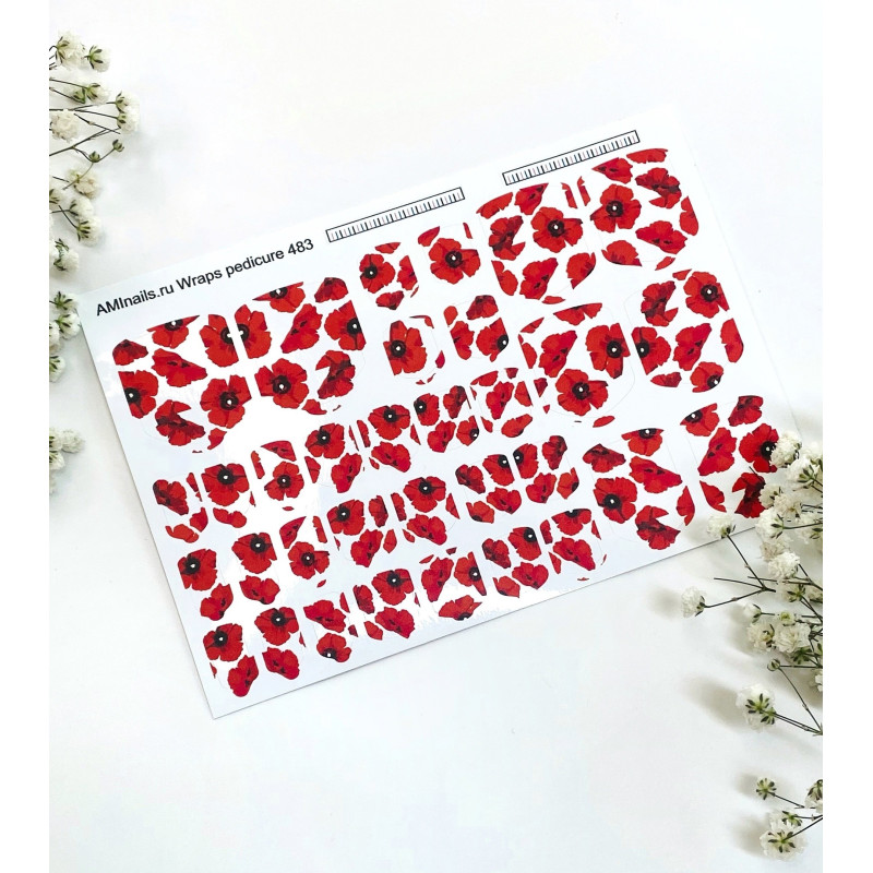 Nagelfolie 483 Nail Wraps für Pediküre AMINAILS-NAIL WRAPS SELBSTKLEBEND-Double Beauty Shop