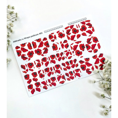 Nagelfolie 483 Nail Wraps für Pediküre AMINAILS