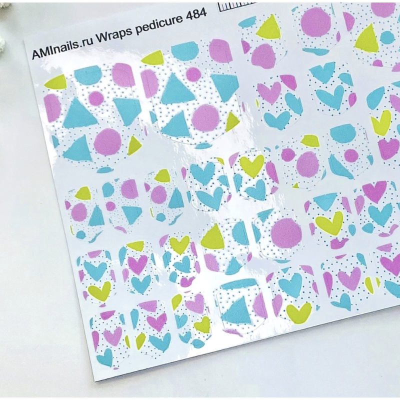 Nagelfolie 484 Nail Wraps für Pediküre AMINAILS-NAIL WRAPS SELBSTKLEBEND-Double Beauty Shop