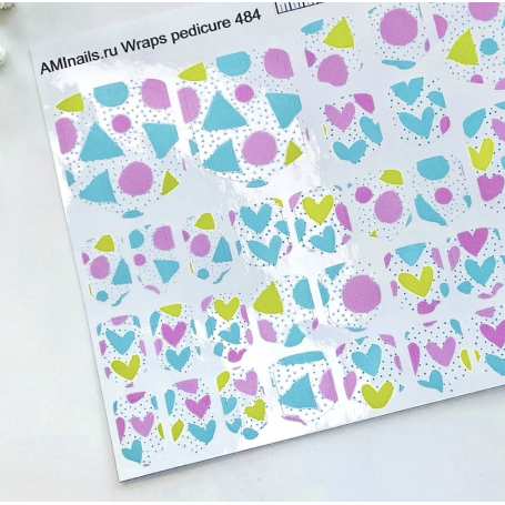 Nagelfolie 484 Nail Wraps für Pediküre AMINAILS