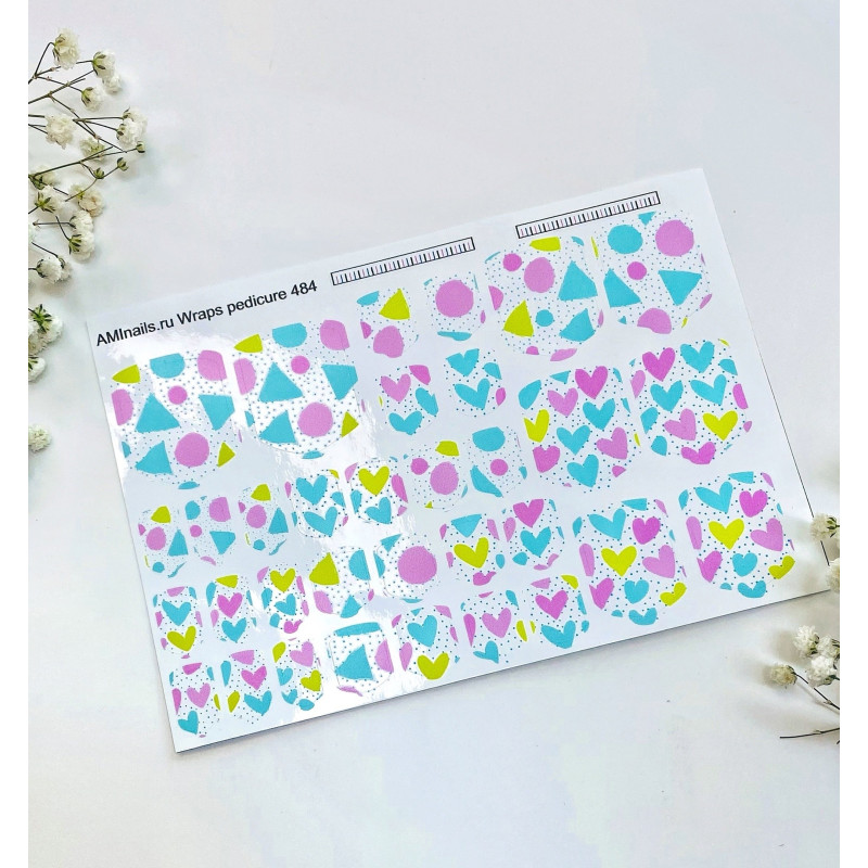 Nagelfolie 484 Nail Wraps für Pediküre AMINAILS-NAIL WRAPS SELBSTKLEBEND-Double Beauty Shop