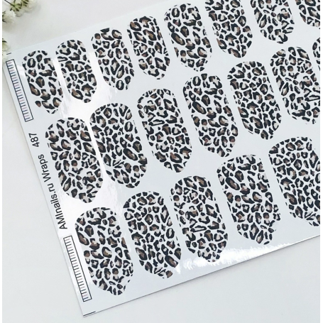 Nagelfolie 487 Nail Wraps für Maniküre AMINAILS