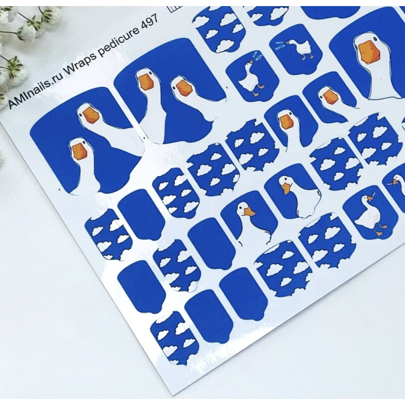 Nagelfolie 497 Nail Wraps für Pediküre AMINAILS-NAIL WRAPS SELBSTKLEBEND-Double Beauty Shop