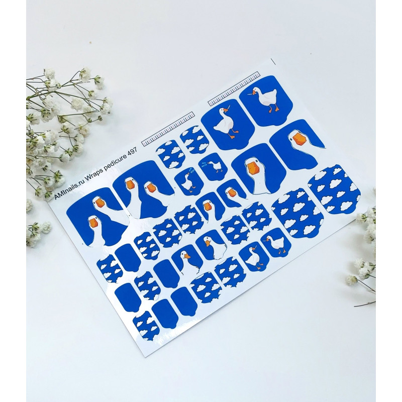 Nagelfolie 497 Nail Wraps für Pediküre AMINAILS-NAIL WRAPS SELBSTKLEBEND-Double Beauty Shop