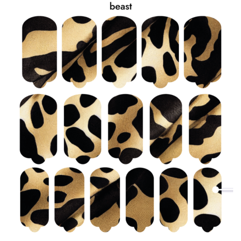 Nagelfolie Beast - Nail Wraps by provocative nails & safinailstudio-NAIL WRAPS SELBSTKLEBEND-Double Beauty Shop