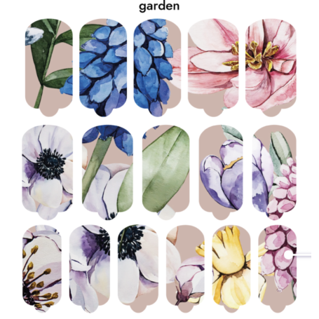 Nagelfolie Garden - Nail Wraps by provocative nails & safinailstudio