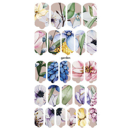 Nagelfolie Garden - Nail Wraps by provocative nails & safinailstudio