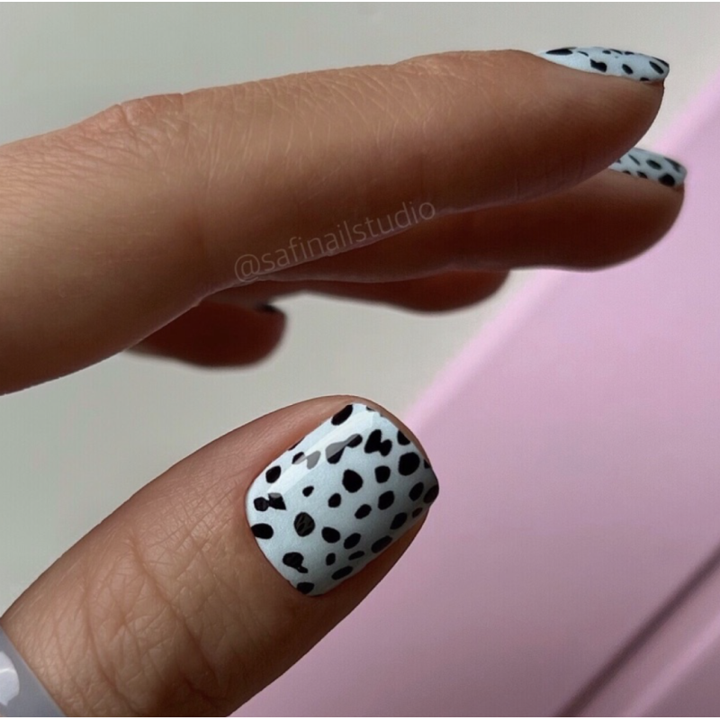 Nagelfolie Blue gepard - Nail Wraps by provocative nails & safinailstudio-NAIL WRAPS SELBSTKLEBEND-Double Beauty Shop