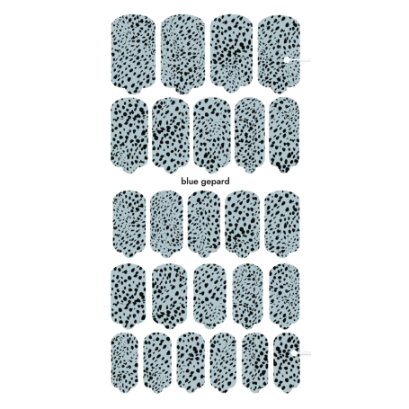 Nagelfolie Blue gepard - Nail Wraps by provocative nails & safinailstudio