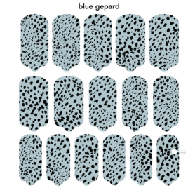 Nagelfolie Blue gepard - Nail Wraps by provocative nails... 2