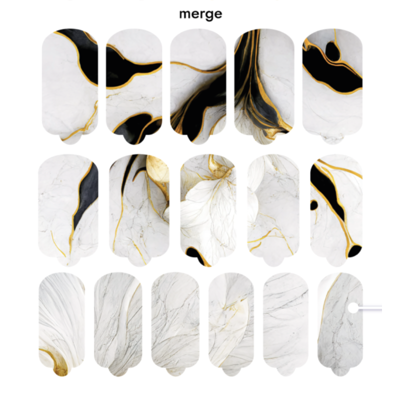 Nagelfolie Merge - Nail Wraps by provocative nails & safinailstudio-NAIL WRAPS SELBSTKLEBEND-Double Beauty Shop