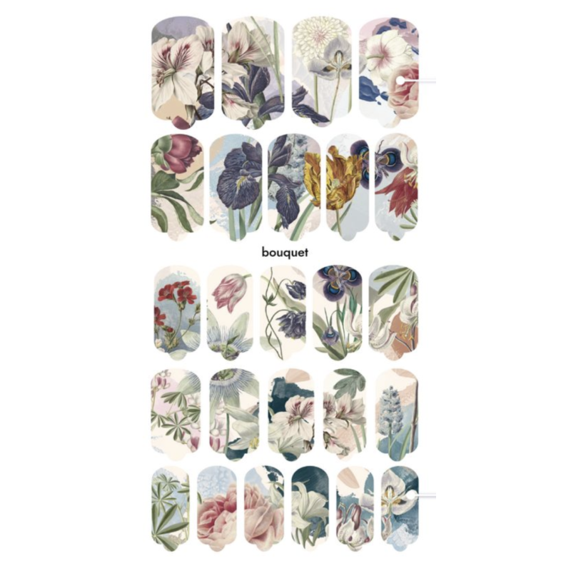 Nagelfolie Bouquet - Nail Wraps by provocative nails & safinailstudio-NAIL WRAPS SELBSTKLEBEND-Double Beauty Shop