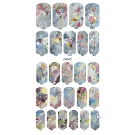 Nagelfolie Peony - Nail Wraps by provocative nails & safinailstudio