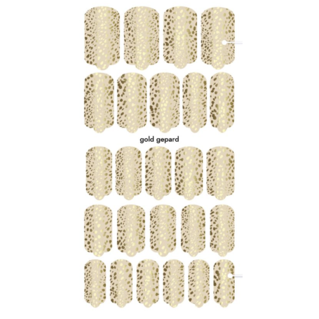 Nagelfolie Gold gepard - Nail Wraps by provocative nails & safinailstudio